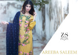 Areeba Saleem Embroidered Peach Leather - AS12