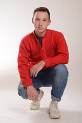 Fifth Avenue Fleece Bomber Jacket - Red