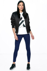 Fifth Avenue Basic Jersey Leggings - Navy Blue