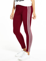 Fifth Avenue MZ Maroon Tri Striped Leggings
