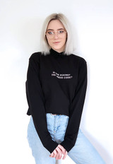 Fifth Avenue Against Dress Code Printed Sweatshirt - Black