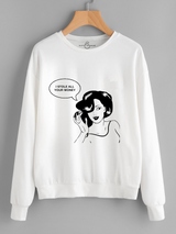 Fifth Avenue I Stole All Your Money Printed Sweatshirt - White