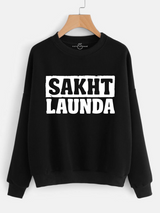 Fifth Avenue Sakht Launda Printed Sweatshirt - Black