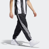 Fifth Avenue Men's Dri-Fit Wrap Tri Stripe Track Pants - Black and White