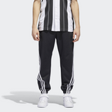 Fifth Avenue Men's Dri-Fit Wrap Tri Stripe Track Pants - Black and White