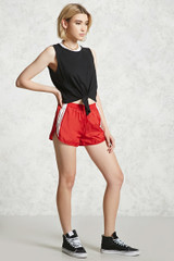 Fifth Avenue Women's ROMP Sleeveless Bottom Knot Top - Black and White