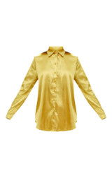 Fifth Avenue Women's Satin Button Shirt - Yellow Gold