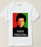 Fifth Avenue Naya Pakistan Khan Vector 3 Print T-Shirt - White