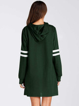 Fifth Avenue NIPK Striped Hoodie Dress - Green