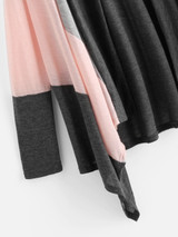 Fifth Avenue Women's RAPT11 Drape Front Coat - Pink and Grey