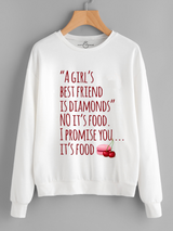 Fifth Avenue DIFT7 Girls Best Friend Printed Sweatshirt - Black