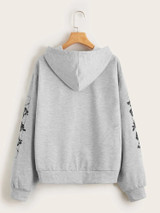 Fifth Avenue DIFT21 Japanese Florals Print Hoodie - Grey