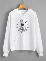 Fifth Avenue DIFT24 Space Mediation Print Hoodie - White