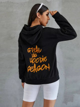 Fifth Avenue DIFT27 Steal His Hoodie Season Print Hoodie - Black