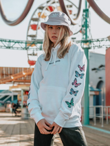 Fifth Avenue DIFT80 Always And Free Butterfly Print Hoodie - White