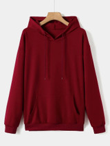 Fifth Avenue DIFT84 Dragon Text Print Hoodie - Maroon