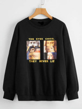 Fifth Avenue DIFT86 Eyes Chico Never Lie Printed Sweatshirt - Black