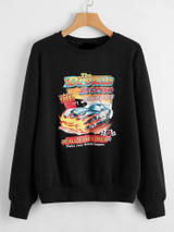 Fifth Avenue DIFT87 The Dream Is True Car Printed Sweatshirt - Black