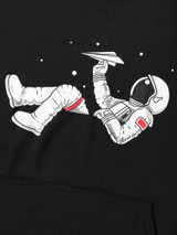 Fifth Avenue DIFT90 Astronaut Chilling Print Hoodie - Black