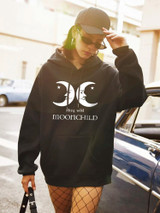Fifth Avenue DIFT94 Stay Wild Moonchild Print Hoodie - Black