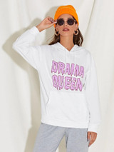 Fifth Avenue DIFT95 Drama Queen Print Hoodie - White