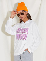Fifth Avenue DIFT95 Drama Queen Print Hoodie - White