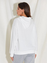 Fifth Avenue DIFT95 Drama Queen Print Hoodie - White