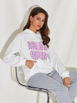 Fifth Avenue DIFT95 Drama Queen Print Hoodie - White