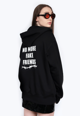 Fifth Avenue DIFT96 No More Fake Friends Print Hoodie - Black