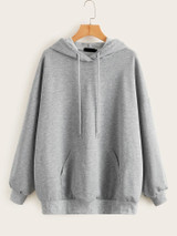 Fifth Avenue DIFT97 Back Space Print Hoodie - Grey