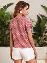 Women's Polka Dot Print Top by Groove - GRWTP2