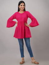 Women's Frill Sleeve Top by Groove - GRWTP14