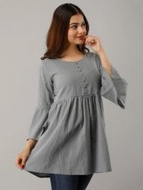 Women's Frill Sleeve Top by Groove - GRWTP17