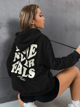 Fifth Avenue DIFT212 Love Never Fails Print Hoodie - Black
