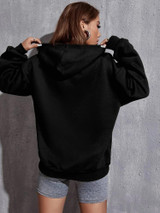 Fifth Avenue DIFT227 Colorado Print Hoodie - Black