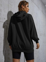 Fifth Avenue DIFT230 Bear Print Hoodie - Black