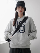 Fifth Avenue DIFT241 Number Print Hoodie - Grey