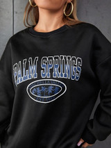 Fifth Avenue DIFT248 Palm Springs Printed Sweatshirt - Black