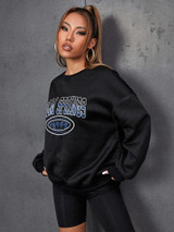 Fifth Avenue DIFT248 Palm Springs Printed Sweatshirt - Black