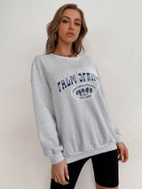 Fifth Avenue DIFT248 Palm Springs Printed Sweatshirt - Grey