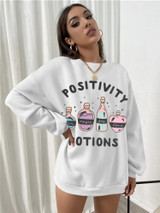 Fifth Avenue DIFT249 Magic Potions Printed Sweatshirt - White