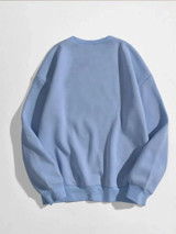 Fifth Avenue DIFT258 Chicago Basketball Printed Sweatshirt - Light Blue