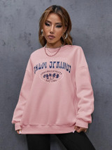 Fifth Avenue DIFT248 Palm Springs Printed Sweatshirt - Pink