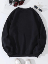 Fifth Avenue DIFT275 Christmas Printed Sweatshirt - Black