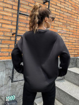 Fifth Avenue DIFT279 Dragon Printed Sweatshirt - Black