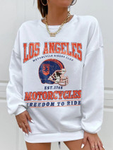 Fifth Avenue DIFT282 Los Angeles Printed Sweatshirt - White