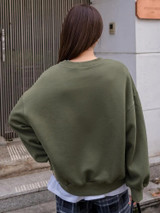 Fifth Avenue DIFT281 Sunday University Printed Sweatshirt - Khaki Green