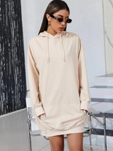 Fifth Avenue Pocket Detail Long Hoodie FA21W14