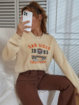 Fifth Avenue DIFT296 San Diego Printed Sweatshirt - Cream