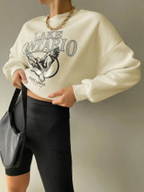 Fifth Avenue DIFT306 Lake Ontario Printed Sweatshirt - Cream